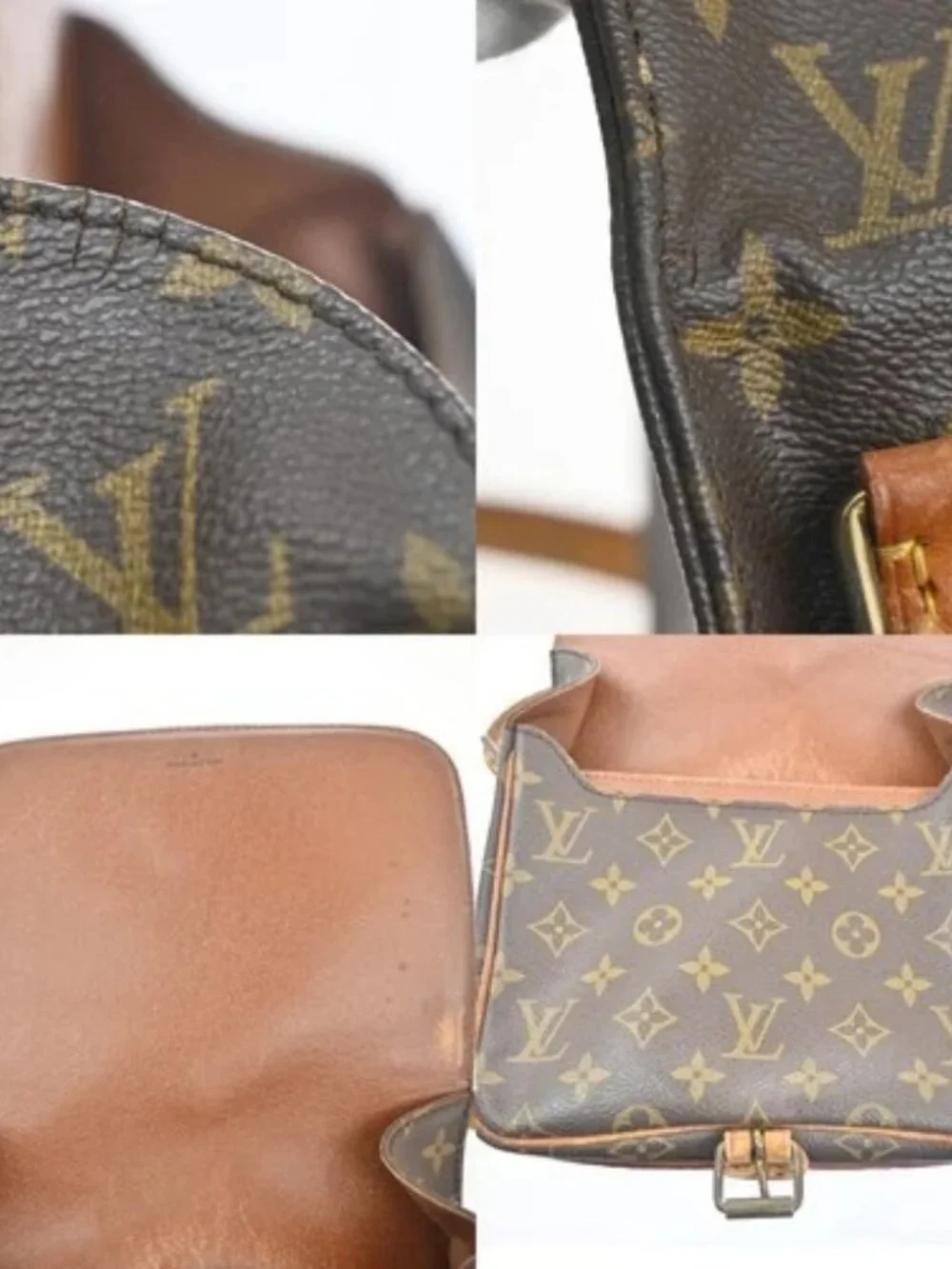 LOUIS VUITTON Cartouchiere MM Shoulder Bag Monogram Leather Brown M51253 62KP520